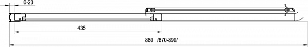 Дверь для душевого уголка Ravak SRV2-90 S Pearl, профиль белый 14V7010211