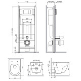 DX22.IS10151.1700 Инсталляция с клав глянц хром с подв унит Apollo безободк с сид м/лифт