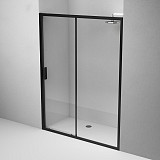 W90G-150-1-195BT Gem Solo Дверь душевая 150х195, стекло прозрачное, профиль черный матовый