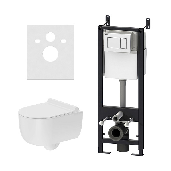 DX36.IS10101.1701 Инсталляция с клав белый с подвесным унитазом Scandinavian Pure безободк с сид м/л