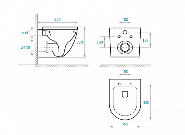 Комплект KOLLER POOL для монтажа  подвесного унитаза: Инсталляция Alcora ST 1200 с клавишей DESIGN PLUS Chrome, Унитаз ROUND Rimless, сиденье дюропласт: SoftClose, Take Off, антибактериальное покрытие, система «Антивсплеск»