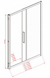 Душевая дверь Aquanet Delta NPE6121 160, прозрачное стекло NPE6121 1600