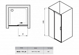 Душевая дверь Ravak Matrix MSD2-110 L белый+транспарент 0WLD0100Z1