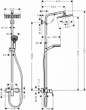 Душевая система Hansgrohe Crometta E 240 1jet Showerpipe 27284000