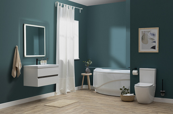 Мебель для ванной Aquanet Беркли 80 белый/дуб рошелье (зеркало дуб рошелье) 00258969