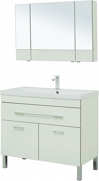 Мебель для ванной Aquanet Верона 100 белый (напольный 1 ящик 2 дверцы) 00287654