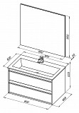 Мебель для ванной Aquanet Lino 90 Дуб Веллингтон 00271958