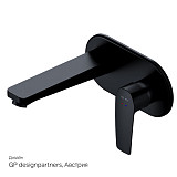F90A72222 Gem, смеситель д/умывальника, монтируемый в стену, чёрный, шт.