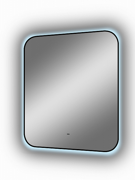 Зеркало Континент "Torry Led" 600х700 с фоновой подсветкой, бесконтактным сенсором, черной окантовкой