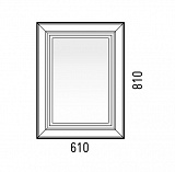 Зеркало Corozo LED "Классика 610*810", сенсор