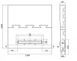 Душевой поддон под плитку Confluo Board UNI 1200 со встроенный лотком Frameless Line 550 Pestan