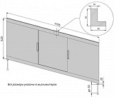 Фронтальная панель для ванны раздвижная Aquanet Vita 180 белый 00267955