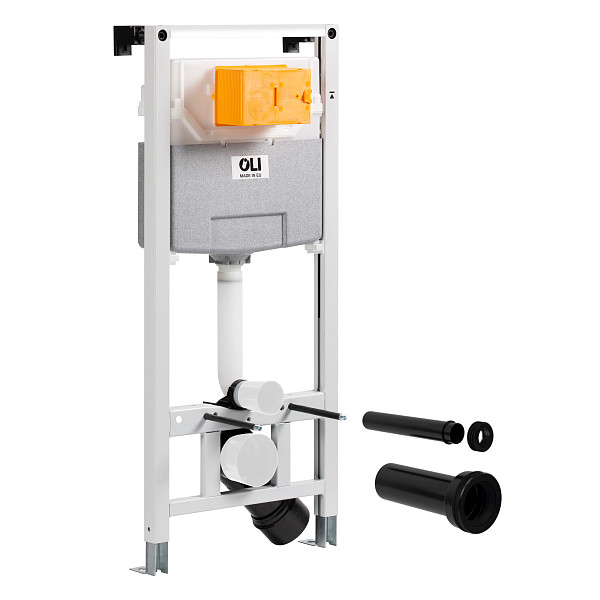 Сет: OLI 120 ECO Sanitarblock pneumatic+Панель KARISMA, хр. мат. + Унитаз Point Афина PN41041