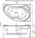 Фронтальная панель для ванны Aquanet Capri 160 R 00176555