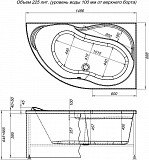 Фронтальная панель для ванны Aquanet Graciosa 150 R черная 00178043