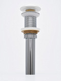 AQM7002-0MW Донный клапан AQUAme без перелива, керамическая накладка, цвет белый матовый