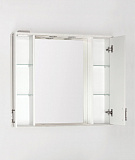 Зеркальный шкаф Style Line Олеандр-2 90х83/С, рельеф пастель