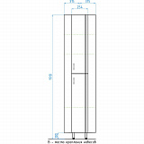 Подвесной шкаф Style Line Эко стандарт 32х80, угловой