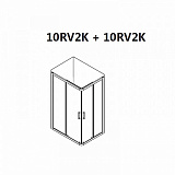 Дверь для душевого уголка Ravak 10° 10RV2K-80 сатин 1ZJ40U00Z1