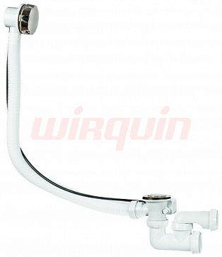 Слив-перелив Wirquin для ванны, с внешним тросиком L700 мм и регулируемым сифоном