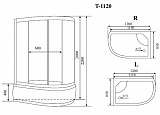 Timo Comfort T-8820 P R Fabric Glass душевая кабина (120*85*220)