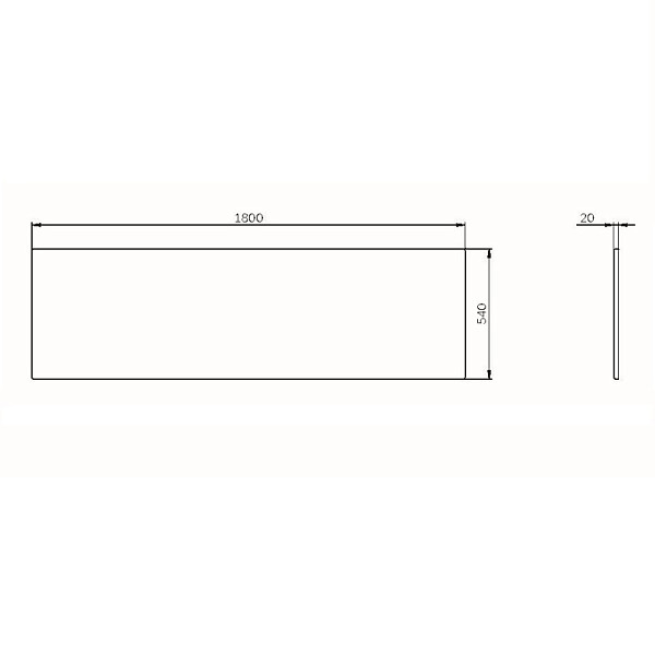 W84A-180-080W-P Func панель фронтальная для ванны 180х80