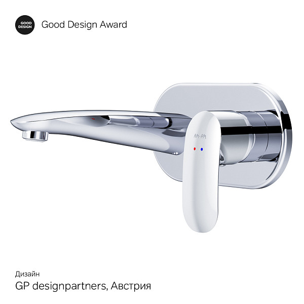 F8072200 Like, смеситель д/умывальника, монтируемый в стену, хром, шт.