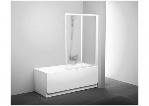 Шторка для ванны Ravak VS2 105 белая+транспарент 796M0100Z1