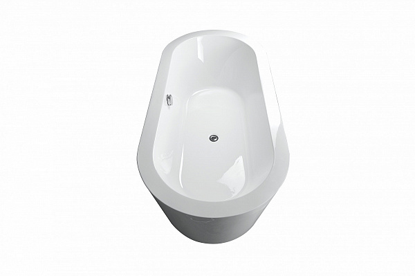 Ванна акриловая Azario BARLEY 1700x800x600 мм., белая, свободностоящая, в комплекте с сифоном и металлической рамой