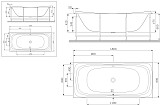 W30A-180-080W-A Sensation, ванна акриловая A0 180х80 см, шт