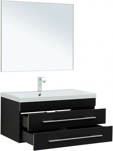 Мебель для ванной Aquanet Верона 90 черный матовый 00287640