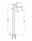 Смеситель Roca L90 для ванны-душа напольный, 5A2701C00