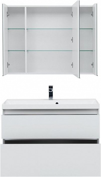 Мебель для ванной Aquanet Гласс 100 белый 00240468