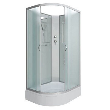 Душ.каб. NG-33084-14RBK (1000х800х2000) средний поддон (26см) стекло МАТОВОЕ 4 места