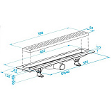 Душевой лоток с решеткой PlastBrno SZE2390