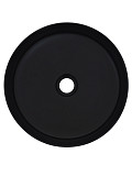 AQM5012 Раковина накладная AQUAme круглая, цвет черный матовый. 355x355x120