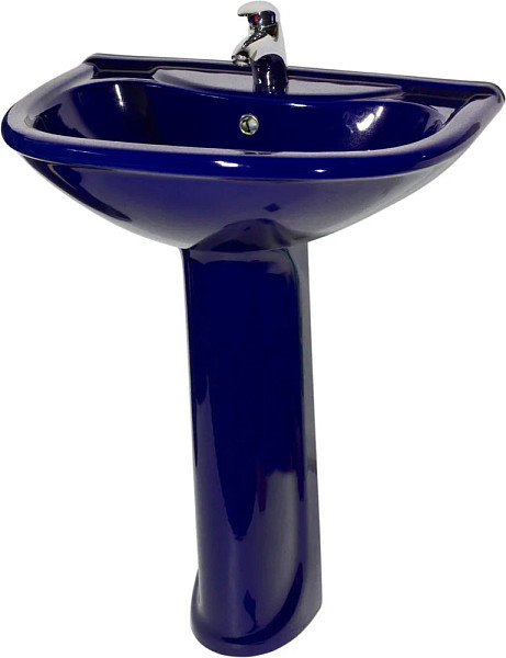 Раковина Оскольская керамика Престиж 63 с пьедесталом, синяя