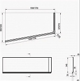 Передняя панель Ravak A для ванны Ravak 10° 170 P CZ82100A00