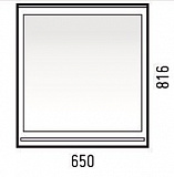 Зеркало с полкой Corozo Блюз 65 белое SD-00000002