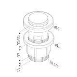 F0700P00 донный клапан, нажимной, хром, шт.