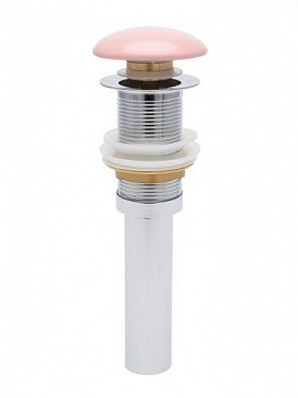 AQM7002-0MP Донный клапан AQUAme без перелива, керамическая накладка, цвет розовый матовый