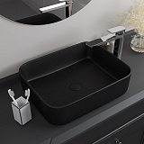 Чёрный матовый умывальник накладной, Bridge, IDDIS, BRIBM05i27