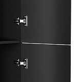 M90CHR0306BM GEM, шкаф-колонна, подвесной, правый, 30 см, двери, push-to-open, цвет: черный матовый