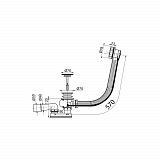 Слив-перелив Koller Pool для ванны автомат комплект металл 57cm (A55KM )