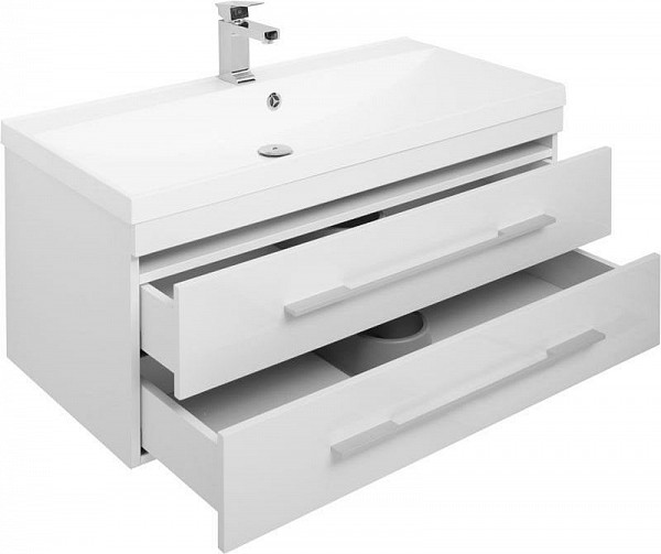 Комплект мебели для ванной Aquanet Нота NEW 100 белый (камерино) 00230303