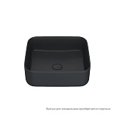 Черный матовый умывальник накладной, Bridge, IDDIS, BRIBM04i27