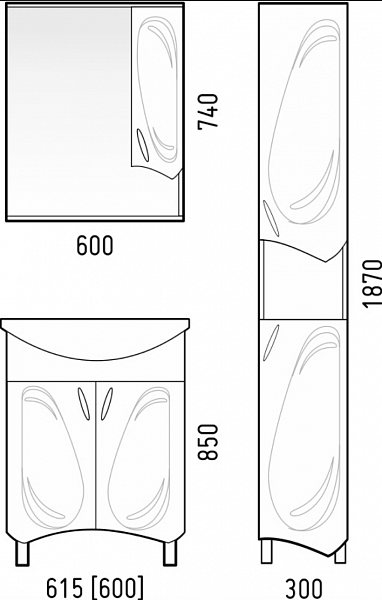 Шкаф-пенал Corozo Кентис 30 белый SD-00000335