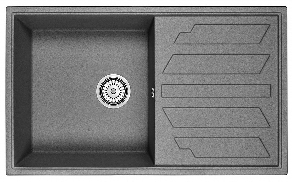 Мойка кухонная Granula прямоугольная кварц 8601, ГРАФИТ