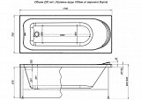 Акриловая ванна Aquanet Nord NEW 170x70 (с каркасом) 00242400