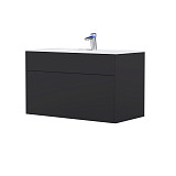 M50AFHX1003GM Inspire V2.0, База под раковину, подвесная, 100 см, 3 ящика, push-to-open, графит мато